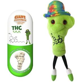 GIANTmicrobes THC Plush – Learn About Tetrahydrocannabinol, Science and Health with This Fun Gift for Friends, Scientists, Educators, Healthcare Experts and Anyone with a Healthy Sense of Humor