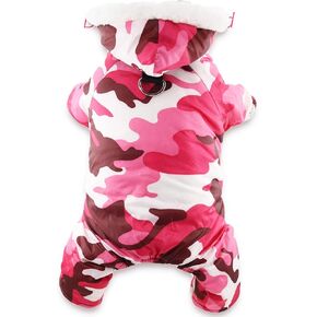 4 Legs Small Puppy Dog Coats Fleece Dog Hoodies XS Pet Dogs Jumpsuit Sweatshirt Dog Outfit Winter Clothes Puppy Hoodie for Small Medium Dogs Cats Apparel