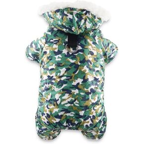 4 Legs Small Puppy Dog Coats Fleece Dog Hoodies XS Pet Dogs Jumpsuit Sweatshirt Dog Outfit Winter Clothes Puppy Hoodie for Small Medium Dogs Cats Apparel in Kuwait