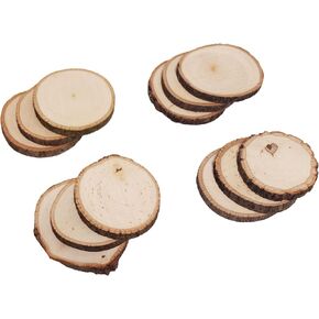 قاعدة أكواب خشب الزيزفون من خشب الجوز المجوف، بعرض 8.89 سم - 12.7 سم (عبوة من 12 قطعة) - لحرق الخشب، وديكور المنزل، وحفلات الزفاف الريفية in Kuwait