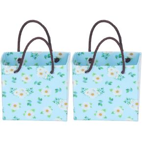 JTLB 2pcs Miniature 1:12 Dollhouse Paper Shopping Bags, Innovative Simulation Collectible Accessories for Dollhouse (I)