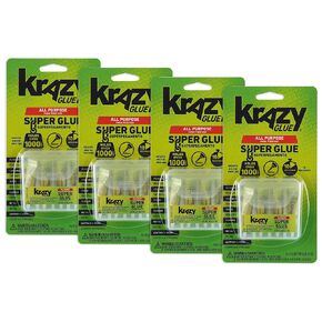 Elmer's Products KG582 Instant Crazy Glue 4-Single Use Tubes, 0.017-Ounce, 4 Pack