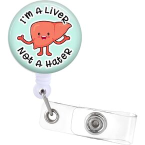 Don't Be Tachy Badge Reels Holder Retractable with ID Clip for Nurse Name Tag Card Heart Anatomy Cardiology Nursing Doctor Teacher Student Medical Work Office Alligator Clip