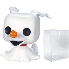 Funko POP Disney: The Nightmare Before Christmas - Zero Vinyl Figure (Bundled with Compatible Pop Box Protector Case), Multicolor, 3.75 inches
