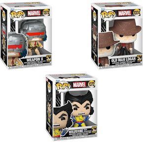 Funko Pop! Marvel 50th Anniversary Wolverine Bundle (3-Pack): Wolverine (Fatal Attractions) #1372, Weapon X #1373, and Old Man Logan #1374 Collectible Vinyl Figures