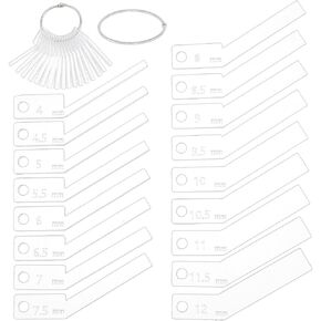 BENECREAT 17pcs Clear Focal Test Ruler, Laser Cutting & Engraving Gauge Acrylic Cutting Distance Tool for Laser Machine Crafting and General Layout Work