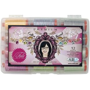 Tula Pink Premium Collection Aurifil Thread Kit 12 Large Spools 50 Weight TP50TP12