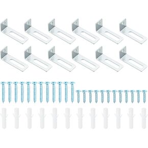PATIKIL Whiteboard Mounting Hardware, 12 Set White Board Wall Hanger Installation Support Fastener L Shape Mount Bracket Board for Office Classroom
