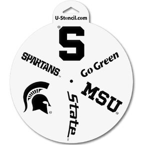 Michigan State Small Fanatic Stencil Wheel - MSOOS-701