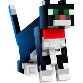 Mattel Minecraft Diamond Level Action Figure, Tuxedo Cat with 4 Accessories, 5.5-inch Collector Scale & Pixelated Design