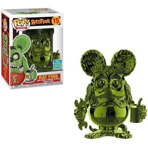 Funko Pop! Icons: Green Chrome Rat Fink - 2019 SDCC Shared Exclusive