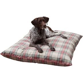 Happy Hounds Charlie Holiday Plaid Throw Pillow Dog Bed, Large (48 x 36 in.)