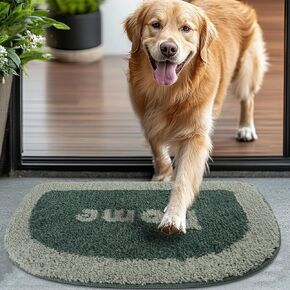 Doormat for Muddy Dog Paws, Machine Washable Soft Microfiber, Non-Slip Welcome Rug Bed Mat for Dirty Dogs, Thick Washable Mat for Kitchen Bathroom Bedroom Entryway 31.5" L x 19.7" W
