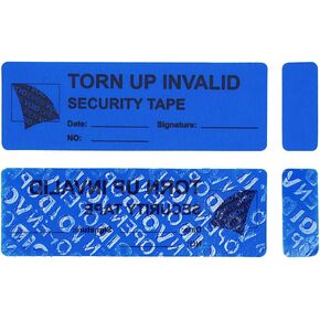 100Pcs Tamper Evident Security Void Stickers1x3 inch Blue No Transfer No Damage to Protected Item Tamper Proof Labels Safety Torn up Invalid Seals Tape