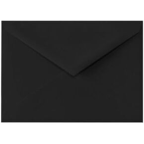 LUXPaper 4Bar A1 Pointed Flap Invitation Envelopes | 3 5/8" x 5 1/8" | Midnight Black | 80lb. Text | 50 Qty