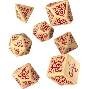 Q WORKSHOP Call Of Cthulhu Masks of Nyarlathotep RPG Ornamented Dice Set 7 Polyhedral Pieces