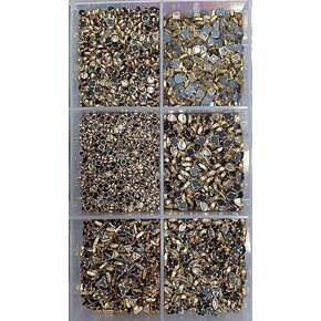zomiconice Kundan Stones Jewelry Making Silver & Metal (Combo 6) 600 Pieces