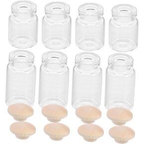 TOYANDONA 8pcs Dollhouse Candy Jar Wishing Bottle Empty Bottle Miniature Bar Accessories Miniature Food Canister Doll House Cookie Jars Dollhouse Kitchen Accessories Supplies Wood Cork