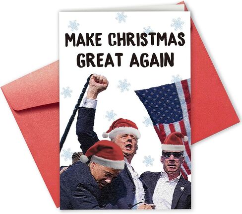 Trump Christmas Gifts Card, Funny Donald Trump Christmas Card Gifts for Mom Dad, Christmas Gifts for Men Woman, Make Christmas Great Again in Saudi Arabia