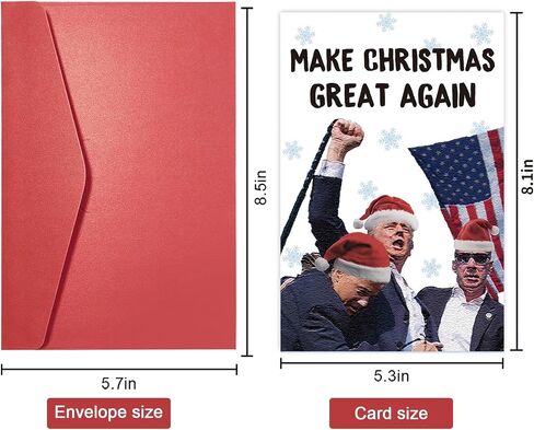 Trump Christmas Gifts Card, Funny Donald Trump Christmas Card Gifts for Mom Dad, Christmas Gifts for Men Woman, Make Christmas Great Again in Saudi Arabia