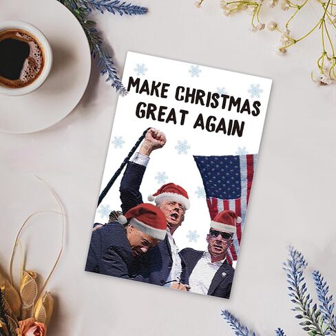 Trump Christmas Gifts Card, Funny Donald Trump Christmas Card Gifts for Mom Dad, Christmas Gifts for Men Woman, Make Christmas Great Again in Saudi Arabia