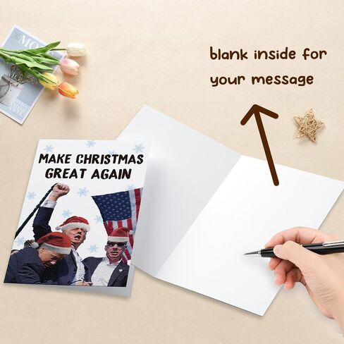 Trump Christmas Gifts Card, Funny Donald Trump Christmas Card Gifts for Mom Dad, Christmas Gifts for Men Woman, Make Christmas Great Again in Saudi Arabia