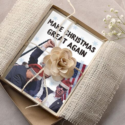 Trump Christmas Gifts Card, Funny Donald Trump Christmas Card Gifts for Mom Dad, Christmas Gifts for Men Woman, Make Christmas Great Again in Saudi Arabia