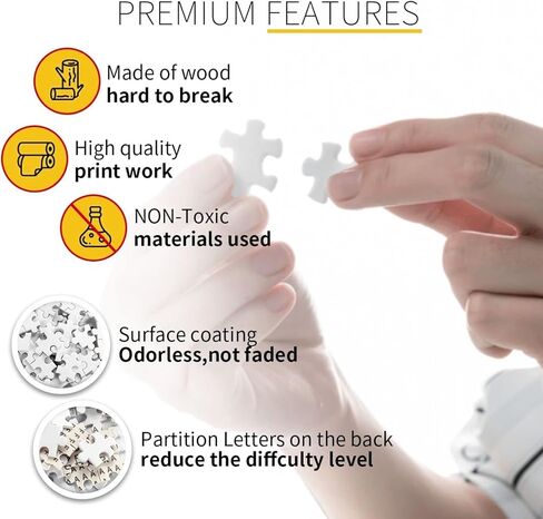 أحجيات الصور المقطوعة 1000 قطعة للبالغين - ألغاز خشبية لقراءة الصحف والكلاب - ألغاز للأطفال الصغار وديكور الحمام المنزلي، لعبة مضحكة، أفضل هدية لألعاب ما قبل المدرسة in Kuwait