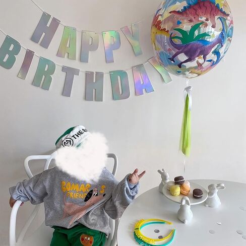 107 Pcs DIY Silver Party Banner, A to Z Letters 0 to 9 Numbers, Customizable Glitter Paper Party Banner Kit for Happy Birthday Party Baby Shower Graduation Christmas Any Partry Decorations Supplies in Saudi Arabia