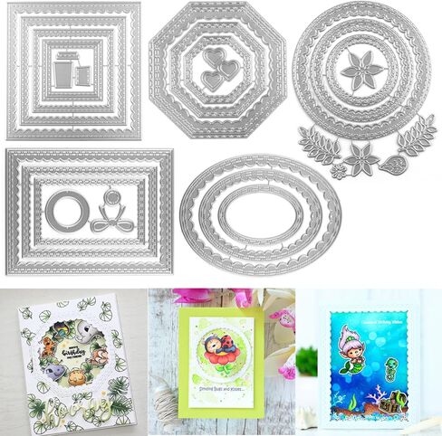 3pcs Slim Stripes Rectangle Background Dies for Card Making New Metal Cutting Dies for Scrapbooking Paper Crafting Embossing Stencils Die Cut Template Handmade Crafts Scrapbooking Supplies Arts Crafts in Saudi Arabia
