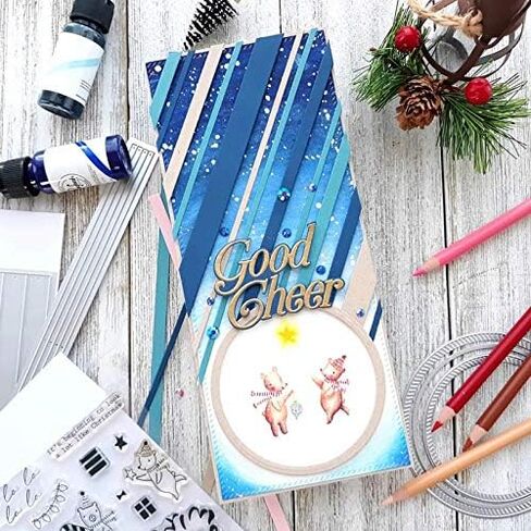 3pcs Slim Stripes Rectangle Background Dies for Card Making New Metal Cutting Dies for Scrapbooking Paper Crafting Embossing Stencils Die Cut Template Handmade Crafts Scrapbooking Supplies Arts Crafts in Saudi Arabia