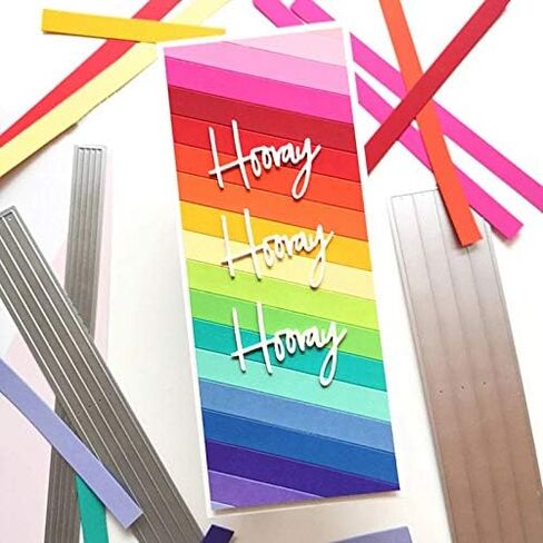 3pcs Slim Stripes Rectangle Background Dies for Card Making New Metal Cutting Dies for Scrapbooking Paper Crafting Embossing Stencils Die Cut Template Handmade Crafts Scrapbooking Supplies Arts Crafts in Saudi Arabia