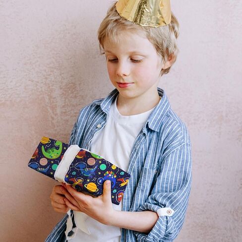 Dinosaur In Space Birthday Wrapping Paper For Kids Girls Boys, Baby Shower Wrapping Paper, 4 Sheets Planet Navy Blue Paper Folded Flat 20x28 Inches Per Sheet in Saudi Arabia