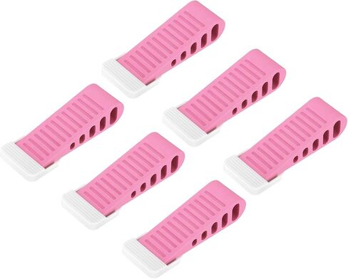 uxcell 6 Pcs Door Stoppers for Bottom of Door, 30mm/1.18 Inch Door Stops, Rubber Door Stopper Wedge Anti Slip, Window Stopper Door Stackable, White in Saudi Arabia