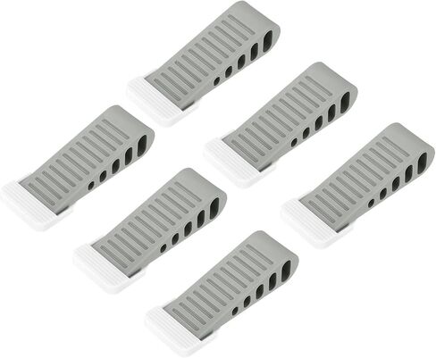 uxcell 6 Pcs Door Stoppers for Bottom of Door, 30mm/1.18 Inch Door Stops, Rubber Door Stopper Wedge Anti Slip, Window Stopper Door Stackable, White in Saudi Arabia