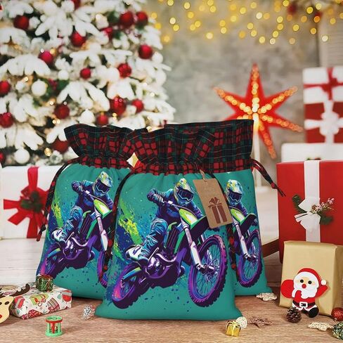 Mqtzyiwx Highland Cow With Sunflower Christmas Drawstring Gift Bags,Gift Wrapping Bag Party Favors Bags Medium Santa Gift Bags For Xmas Holiday Party Favor Decor in Kuwait