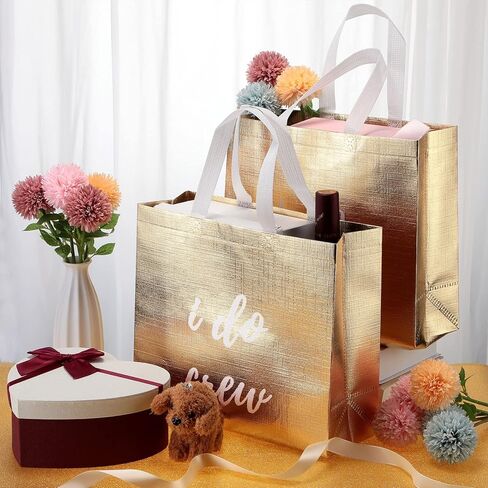 CHENGU 8 Pieces Bridesmaid Gift Bags I Do Crew Bachelorette Bags Bridesmaid Gifts for Wedding Day Bachelorette Party Bridal Party Favor Team Bride Bridal Shower(Rose Gold) in Kuwait