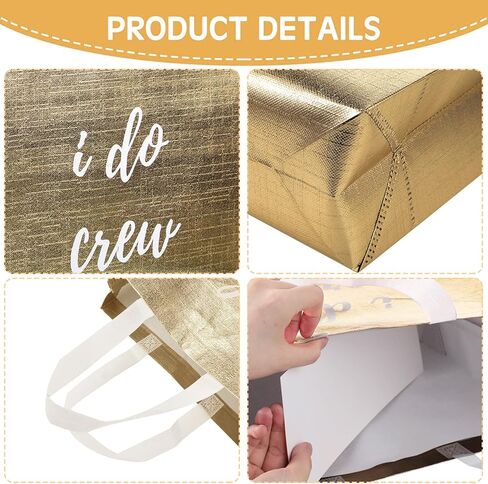 CHENGU 8 Pieces Bridesmaid Gift Bags I Do Crew Bachelorette Bags Bridesmaid Gifts for Wedding Day Bachelorette Party Bridal Party Favor Team Bride Bridal Shower(Rose Gold) in Kuwait