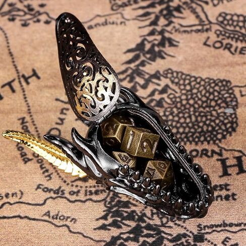 ManChDa DND مجموعة نرد المعادن DND النرد قلادة التنين قلادة للرجال قلادة على شكل تنين الزنزانات والتنينات D20 قلادة in Kuwait