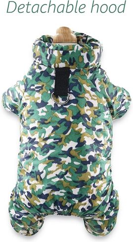 4 Legs Small Puppy Dog Coats Fleece Dog Hoodies XS Pet Dogs Jumpsuit Sweatshirt Dog Outfit Winter Clothes Puppy Hoodie for Small Medium Dogs Cats Apparel in Kuwait