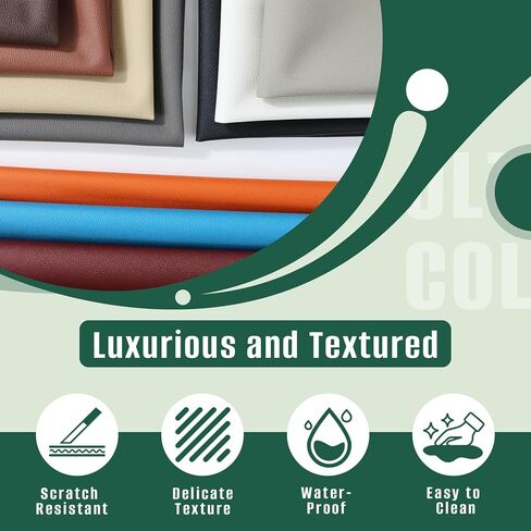 20 قطعة 12 × 8 بوصة (30 × 20 سم) ملاءات جلدية صناعية، A4 نسيج جلد صناعي ناعم مزخرف من البولي يوريثان لصنع أقراط الأقواس DIY Craft in Kuwait