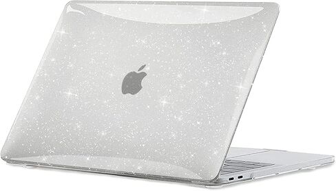 BlueSwan Sparkly Hard Case Compatible for MacBook Pro 13 inch Case 2024 2023-2017 Release A2338 M2/M1Chip A2289 A2251 A2159 A1989 A1706 A1708, Full Protection Hard Shell Cases for Girl, Glitter Clear in Kuwait