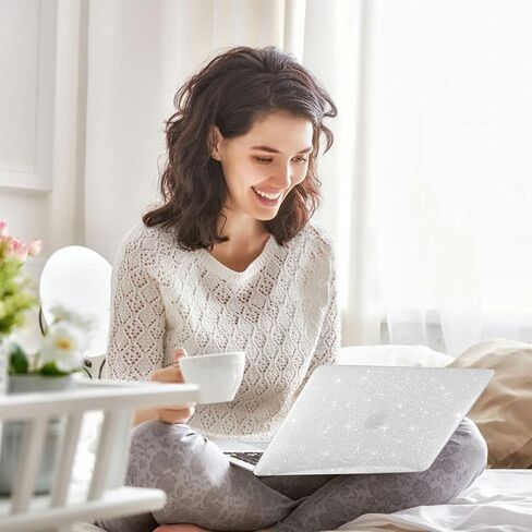 BlueSwan Sparkly Hard Case Compatible for MacBook Pro 13 inch Case 2024 2023-2017 Release A2338 M2/M1Chip A2289 A2251 A2159 A1989 A1706 A1708, Full Protection Hard Shell Cases for Girl, Glitter Clear in Kuwait