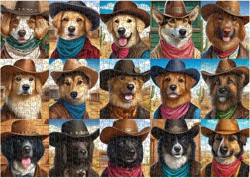 crowm Jigsaw Puzzle for Adults - 1000 Unique Piece, Family & Friends Game Funny Dog, Pet Puzzles Perfect for Game Nights Challenging Gift Animal Puzzle Home Decor in Saudi Arabia