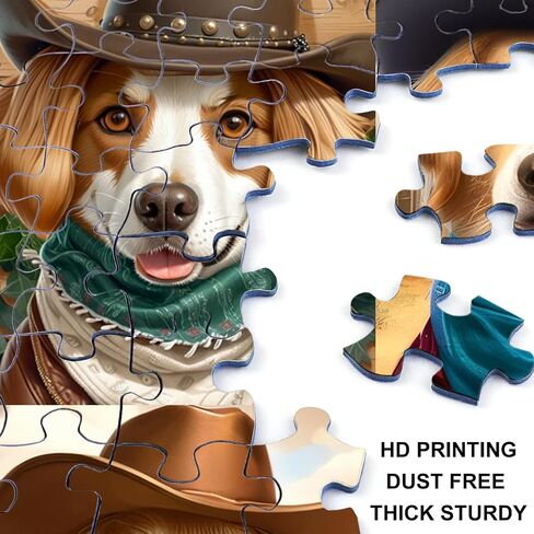 crowm Jigsaw Puzzle for Adults - 1000 Unique Piece, Family & Friends Game Funny Dog, Pet Puzzles Perfect for Game Nights Challenging Gift Animal Puzzle Home Decor in Saudi Arabia