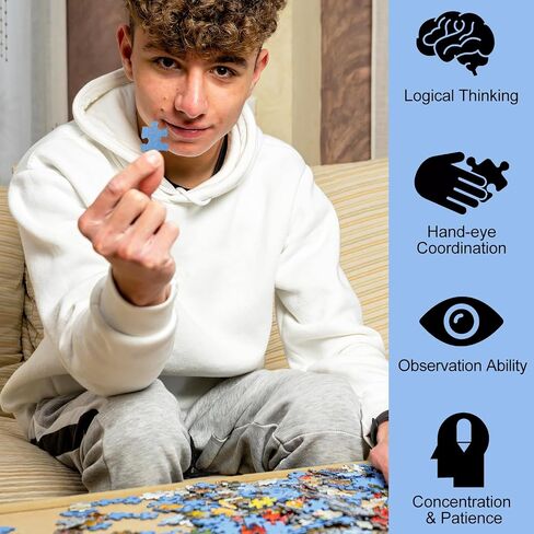 crowm Jigsaw Puzzle for Adults - 1000 Unique Piece, Family & Friends Game Funny Dog, Pet Puzzles Perfect for Game Nights Challenging Gift Animal Puzzle Home Decor in Saudi Arabia