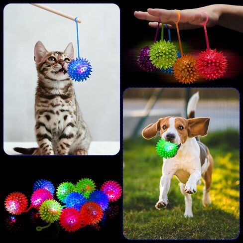 36 حزمة من الكرات النطاطة المضيئة للأطفال، كرة شائكة LED مع حبل، ألعاب حسية، كرات الضغط تنمو في الظلام، كرات وامضة للحفلات، مكافآت مدرسية للطلاب، البالغين، 2.6 بوصة in Kuwait