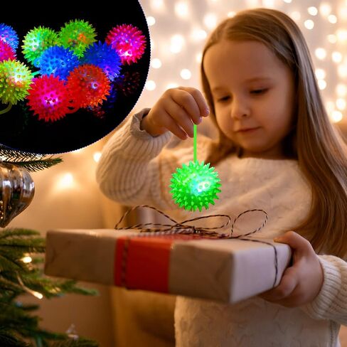 36 حزمة من الكرات النطاطة المضيئة للأطفال، كرة شائكة LED مع حبل، ألعاب حسية، كرات الضغط تنمو في الظلام، كرات وامضة للحفلات، مكافآت مدرسية للطلاب، البالغين، 2.6 بوصة in Kuwait