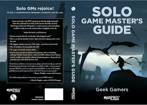 Modiphius Entertainment Ltd Geek Gamers: Solo Game Master's Guide - Softcover RPG Book, 180 Pages, System-Neutral Tricks, Rules, Tables & Lists in Saudi Arabia
