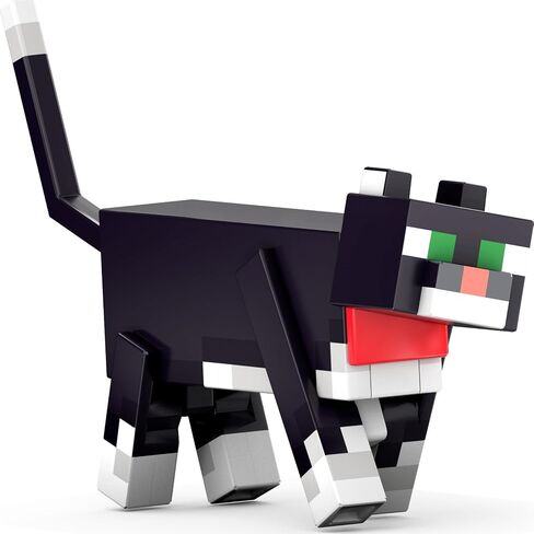 Mattel Minecraft Diamond Level Action Figure, Tuxedo Cat with 4 Accessories, 5.5-inch Collector Scale & Pixelated Design in Saudi Arabia
